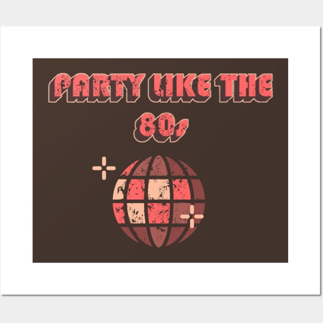 Party Like The 80s - vintage  retro pattern Wall Art by Evedashy